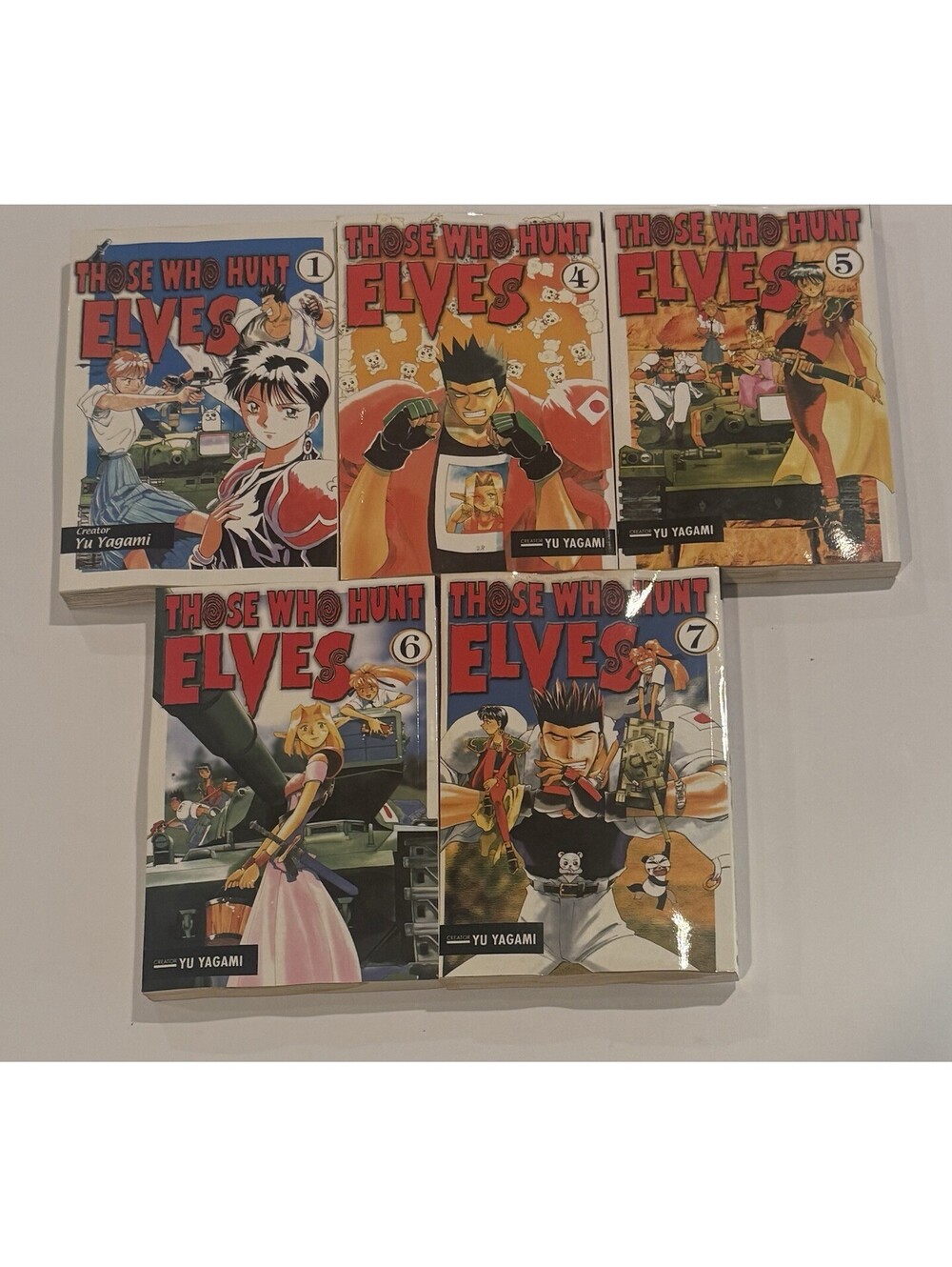 Those Who Hunt Elves by Yu Yagami 1, 4, 5, 6, &7 Manga - Poor Condition